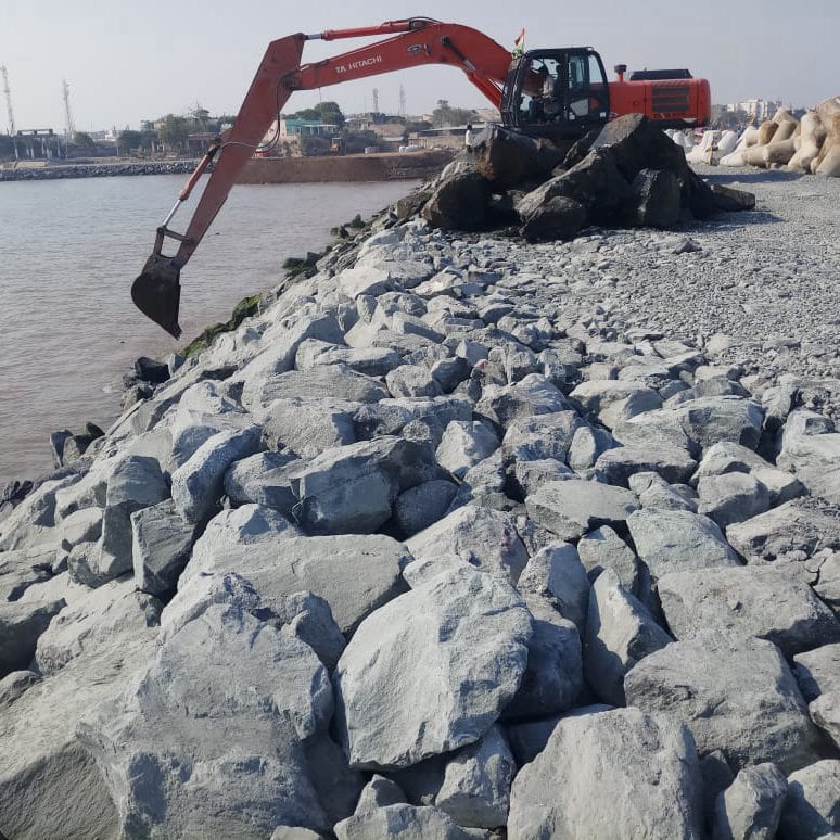 Development of fishery Harbour at Navabandar Dist/Gir Somnath Part - A ( Marine Structure) and Part-B (Dredging)
