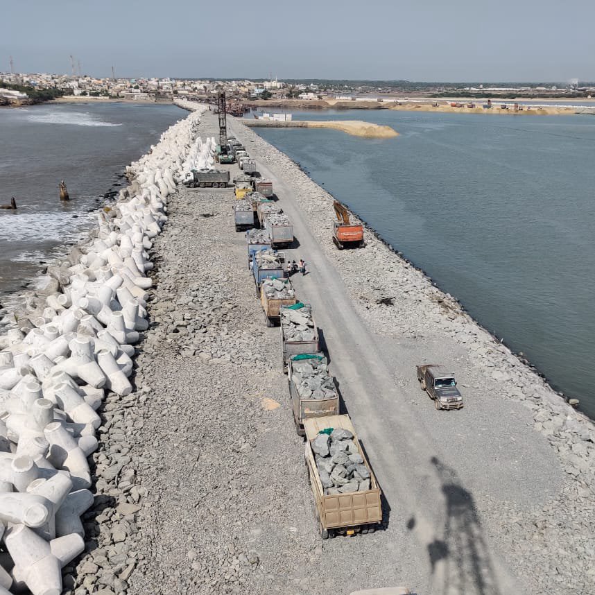 Development of fishery Harbour at Navabandar Dist/Gir Somnath Part - A ( Marine Structure) and Part-B (Dredging)